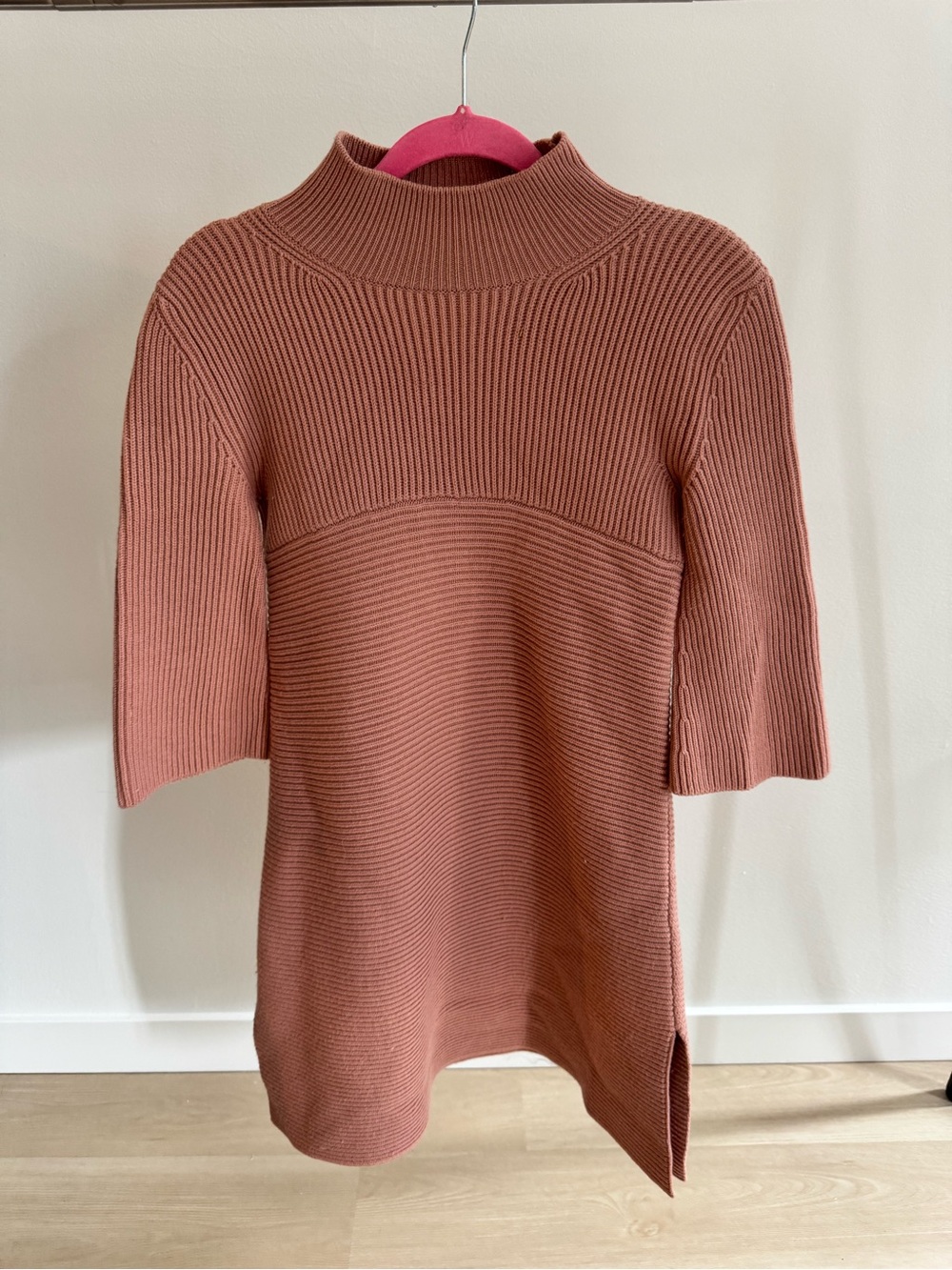 Stella McCartney Dusty Rose Ribbed Short-Sleeve Knit